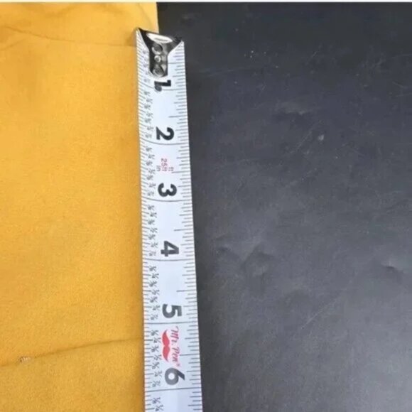 Burberry Wool & Cashmere Mustard Yellow Double-Breasted Blazer. Size 12. - Picture 7 of 14